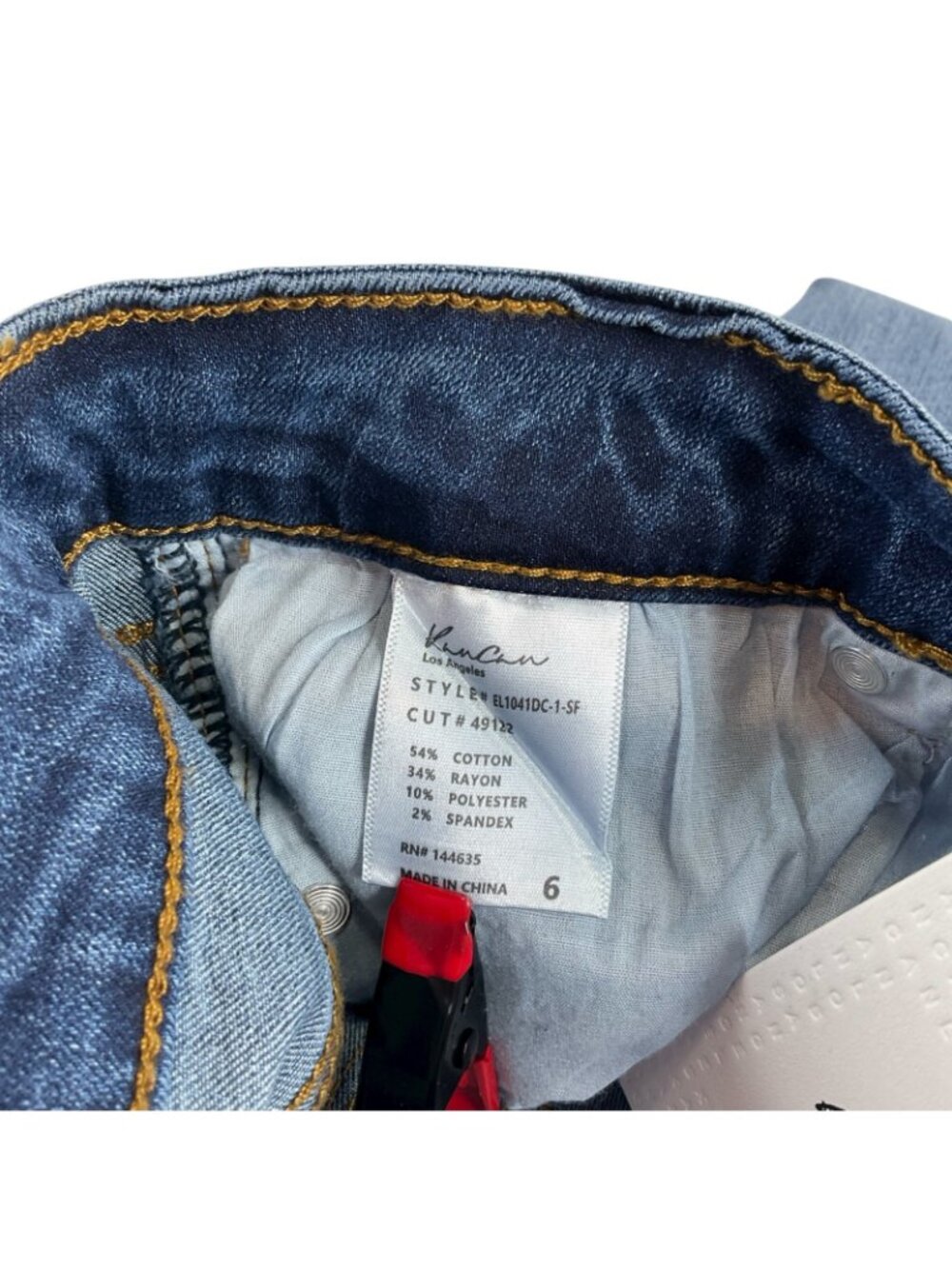 KanCan Jeans Womens Sz 6 Dark Indigo Mid Rise Bootcut Stretch Denim Nwt $80 - Picture 6 of 10